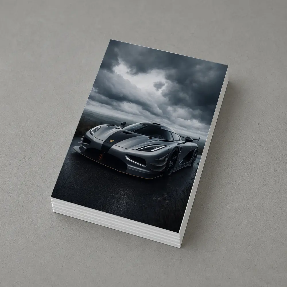 Koenigsegg Jesko Dark Cloudy Sky Road – Postcards