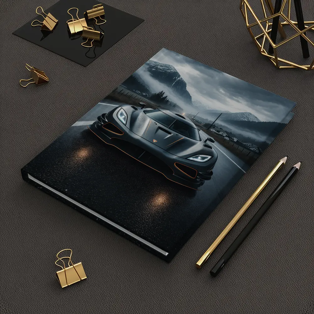 Koenigsegg Jesko Wet Road Mountain Backdrop – Notebooks