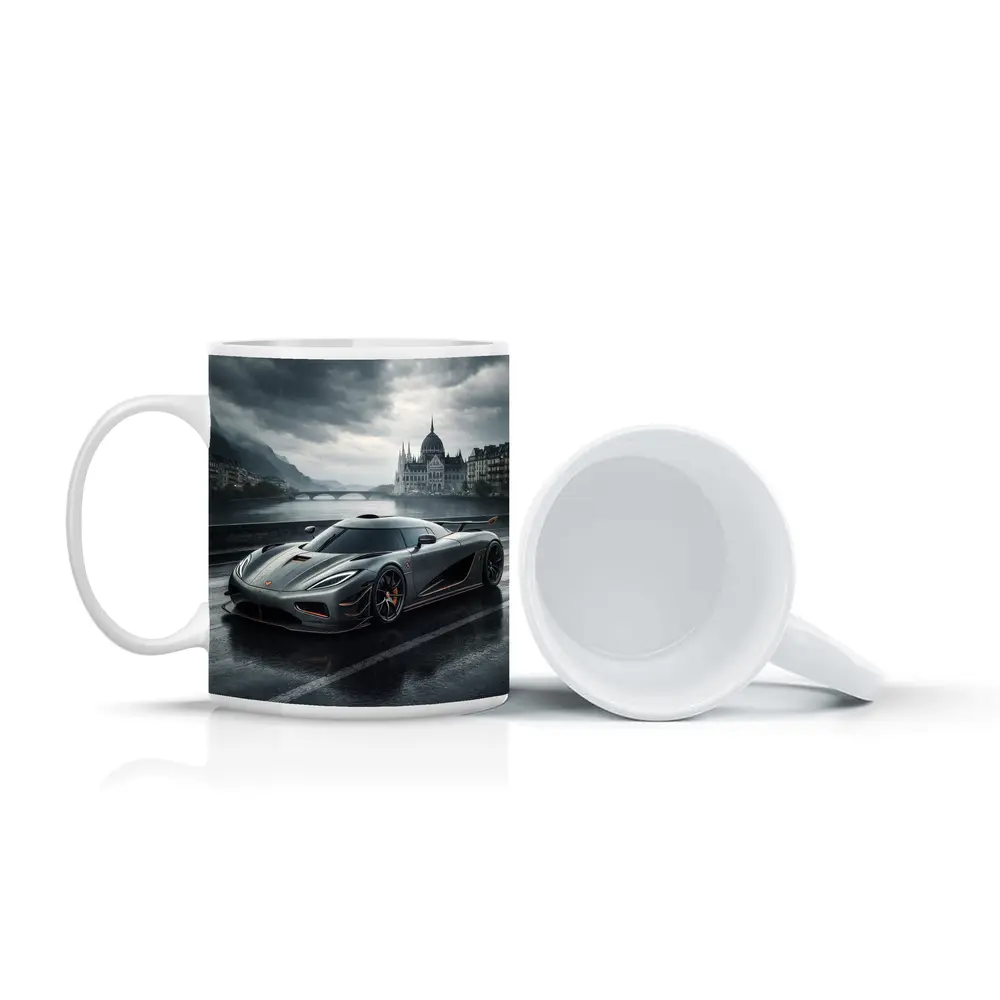 Koenigsegg Agera Rainy City Street Scene – Mugs