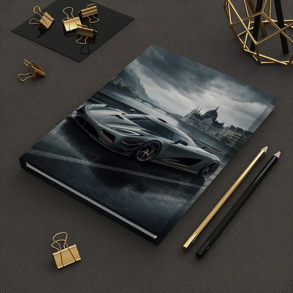 Koenigsegg Agera Rainy City Street Scene – Notebooks