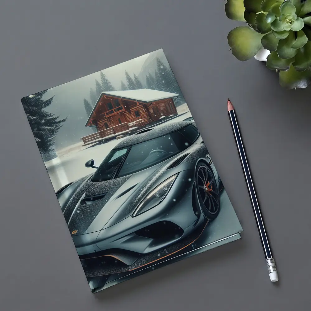 Koenigsegg Regera Grey Supercar Snowy Forest – Notebooks
