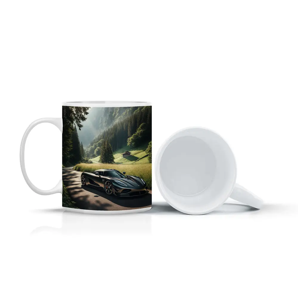 Koenigsegg Regera On Mountain Valley Road – Mugs