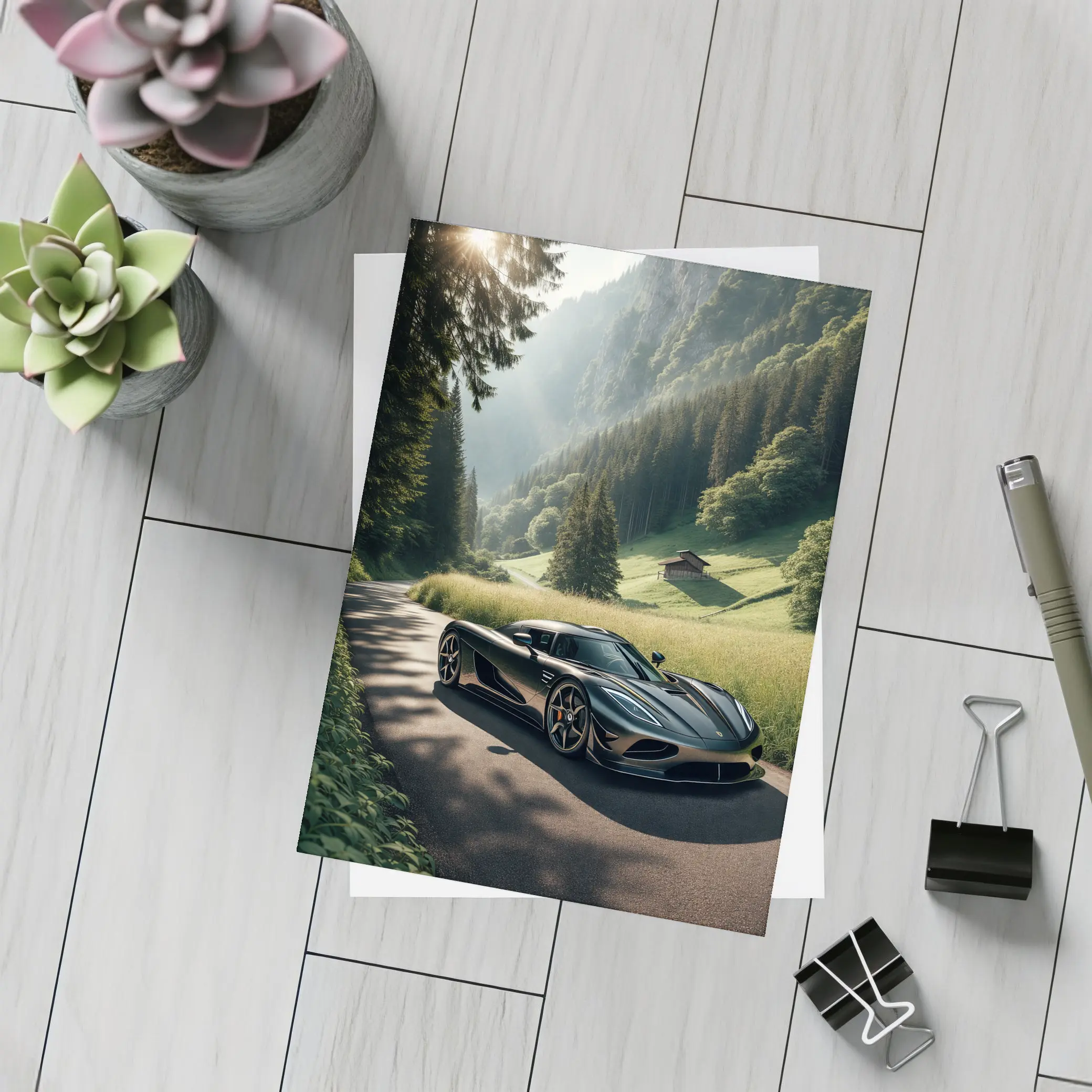 Koenigsegg Regera On Mountain Valley Road – Postcards