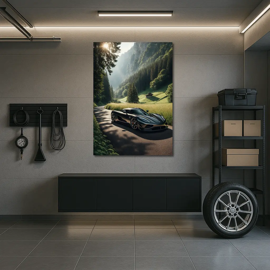 Koenigsegg Regera On Mountain Valley Road – Wall Art