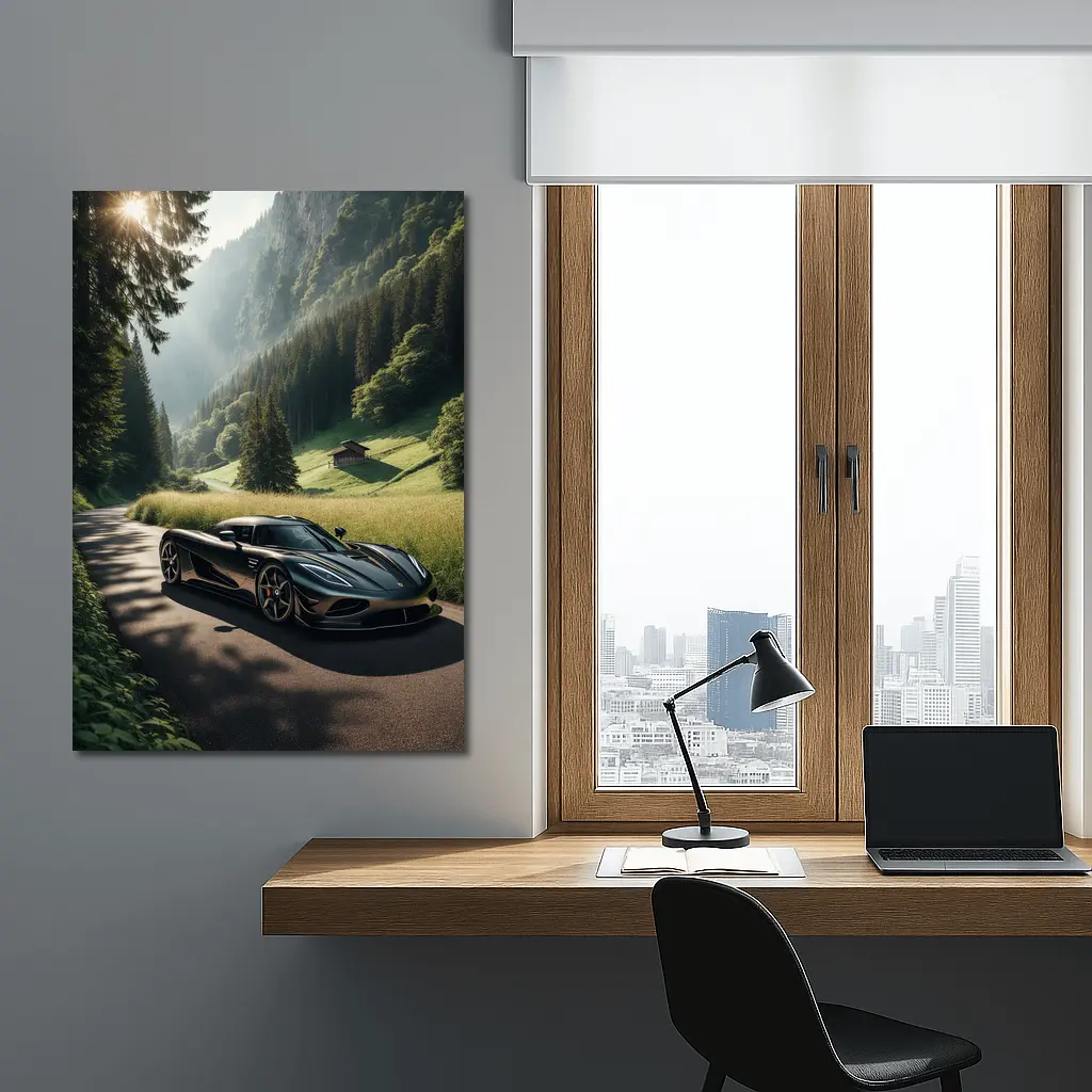 Koenigsegg Regera On Mountain Valley Road – Wall Art