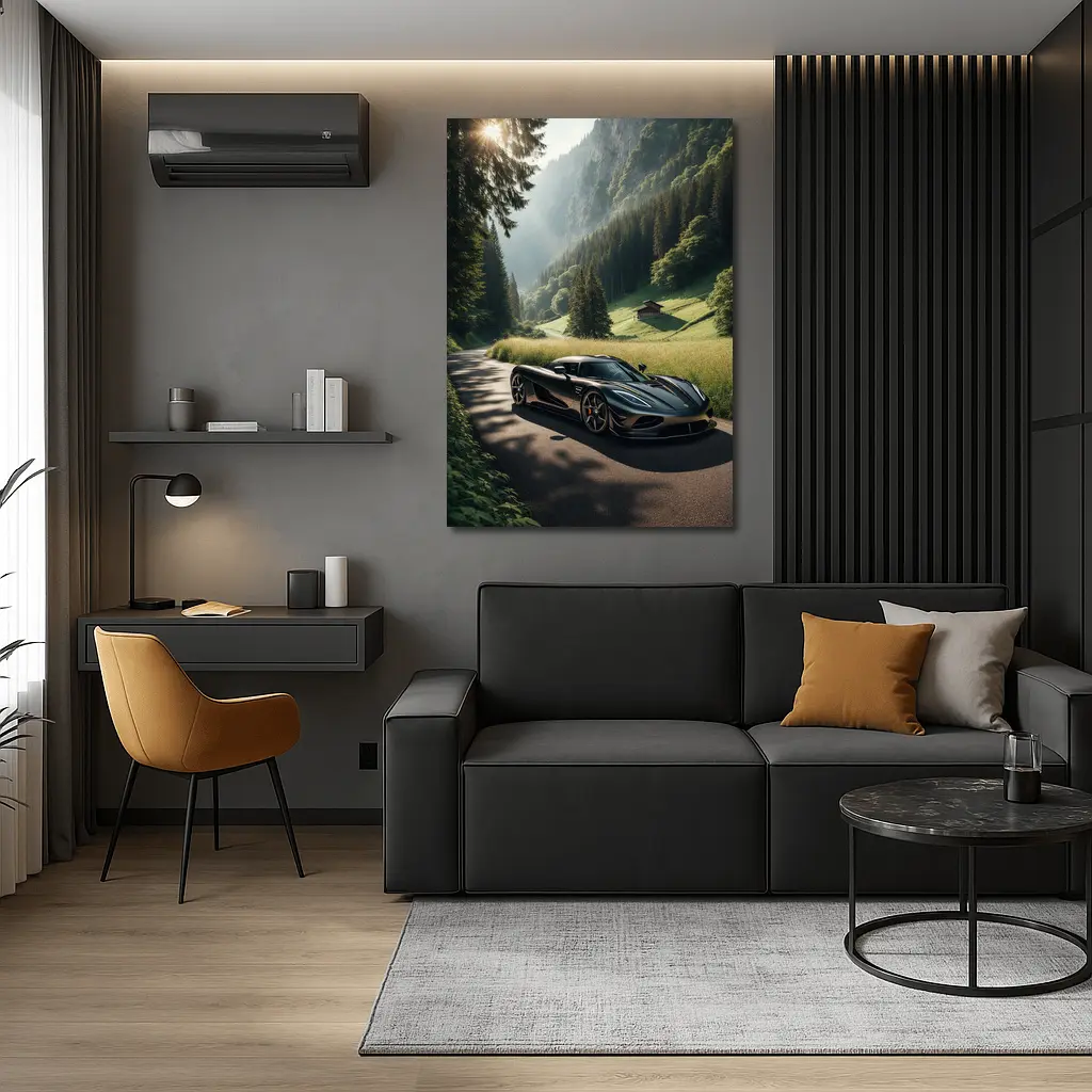 Koenigsegg Regera On Mountain Valley Road – Wall Art