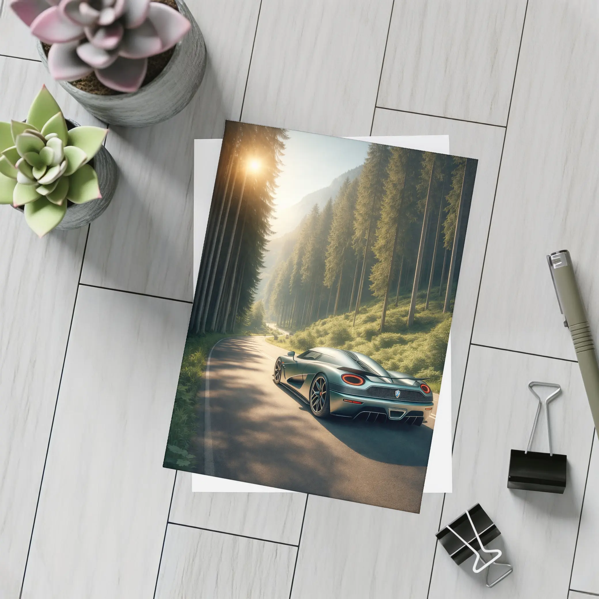 Koenigsegg Regera on Forest Mountain Road – Postcards