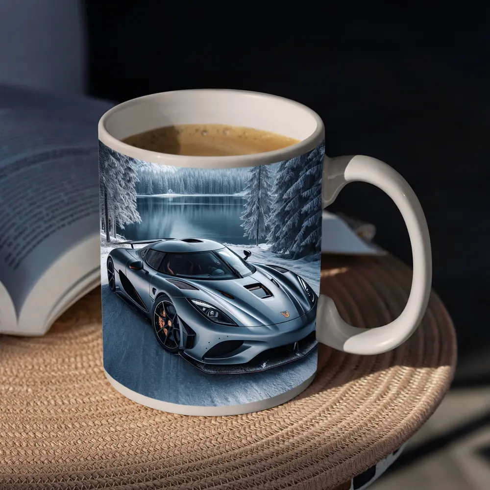 Koenigsegg Regera Matte Gray Winter Lake – Mugs