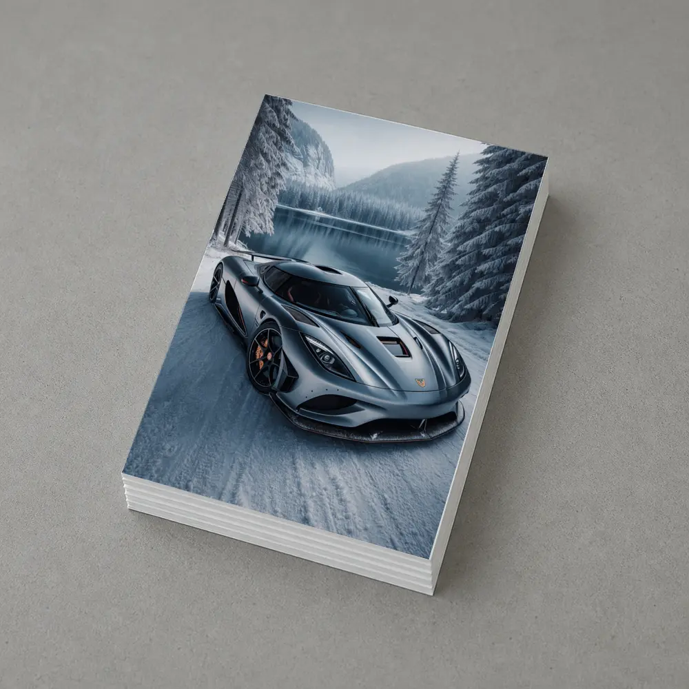 Koenigsegg Regera Matte Gray Winter Lake – Postcards