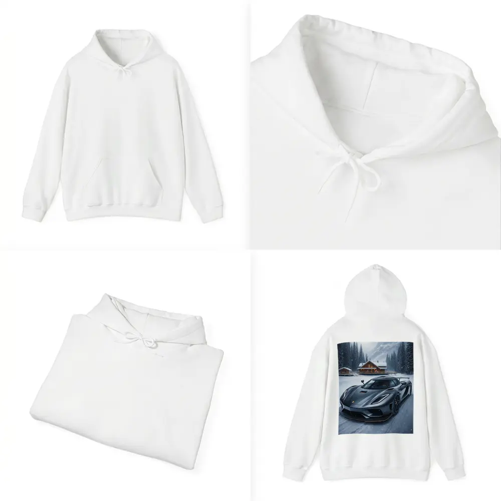 Koenigsegg Regera Matte Gray Winter Snow Scene – Hoodies