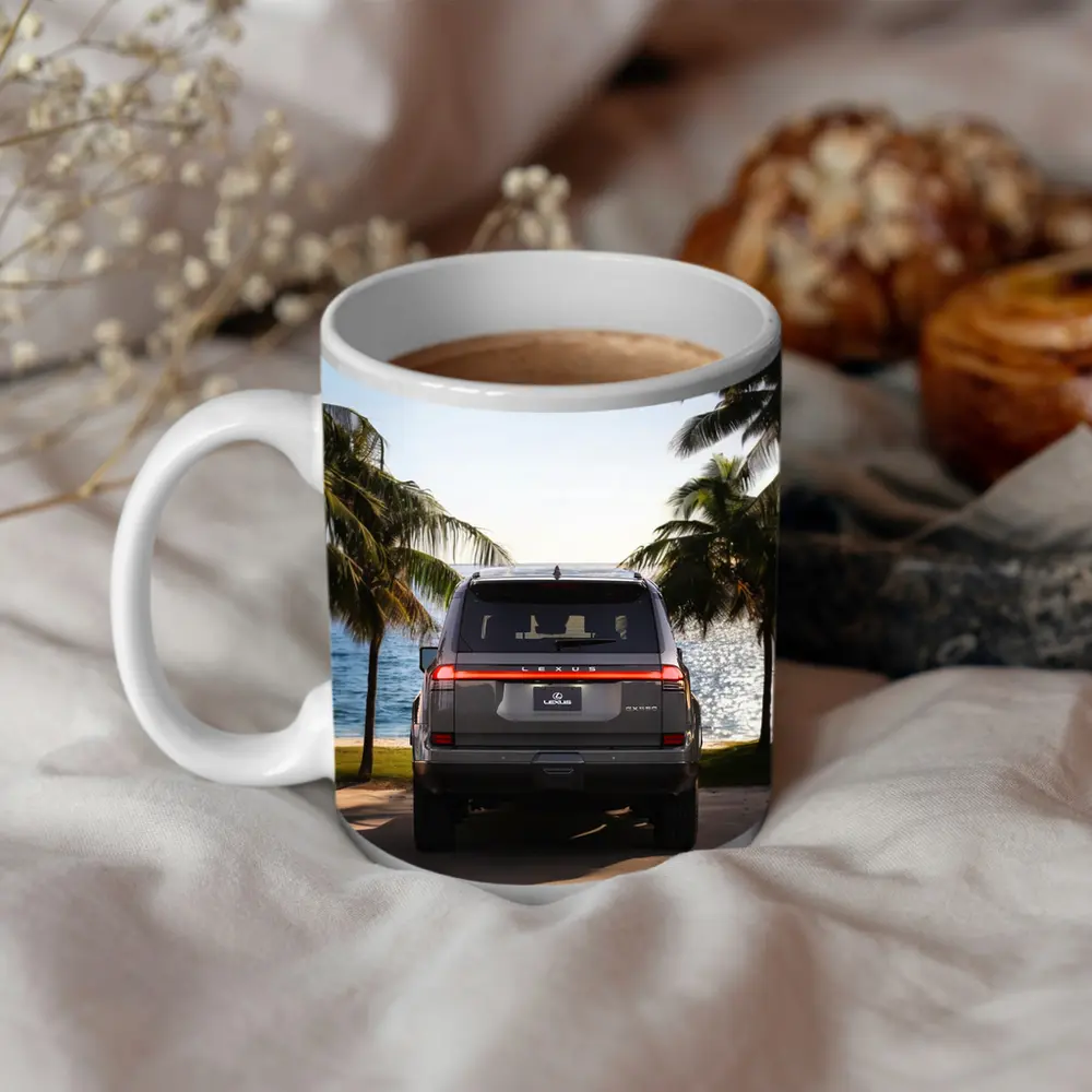 Lexus GX Rear View Tropical Beach Setting – Mugs