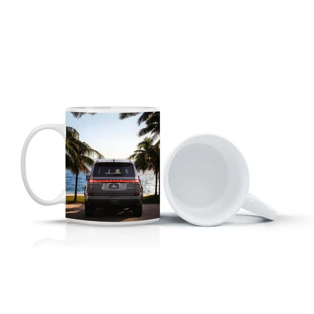 Lexus GX Rear View Tropical Beach Setting – Mugs