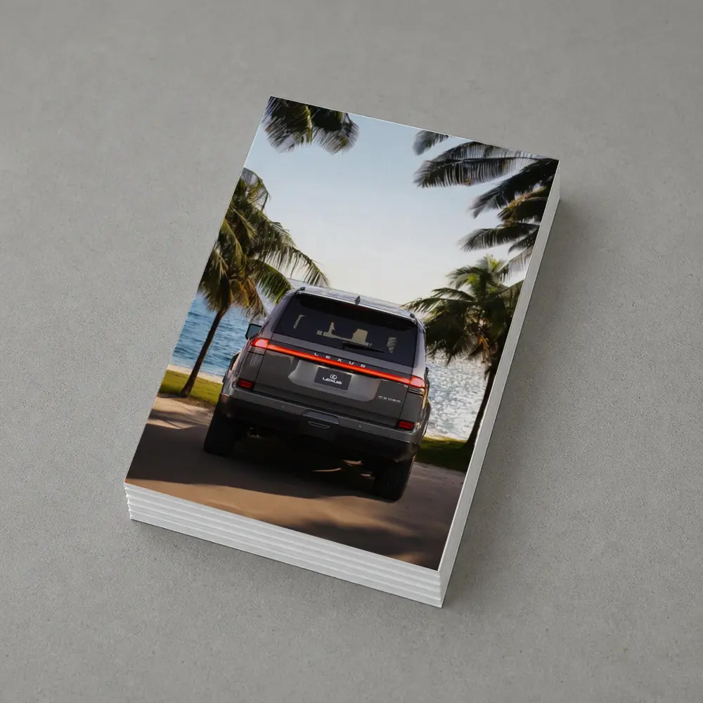 Lexus GX Rear View Tropical Beach Setting – Postcards