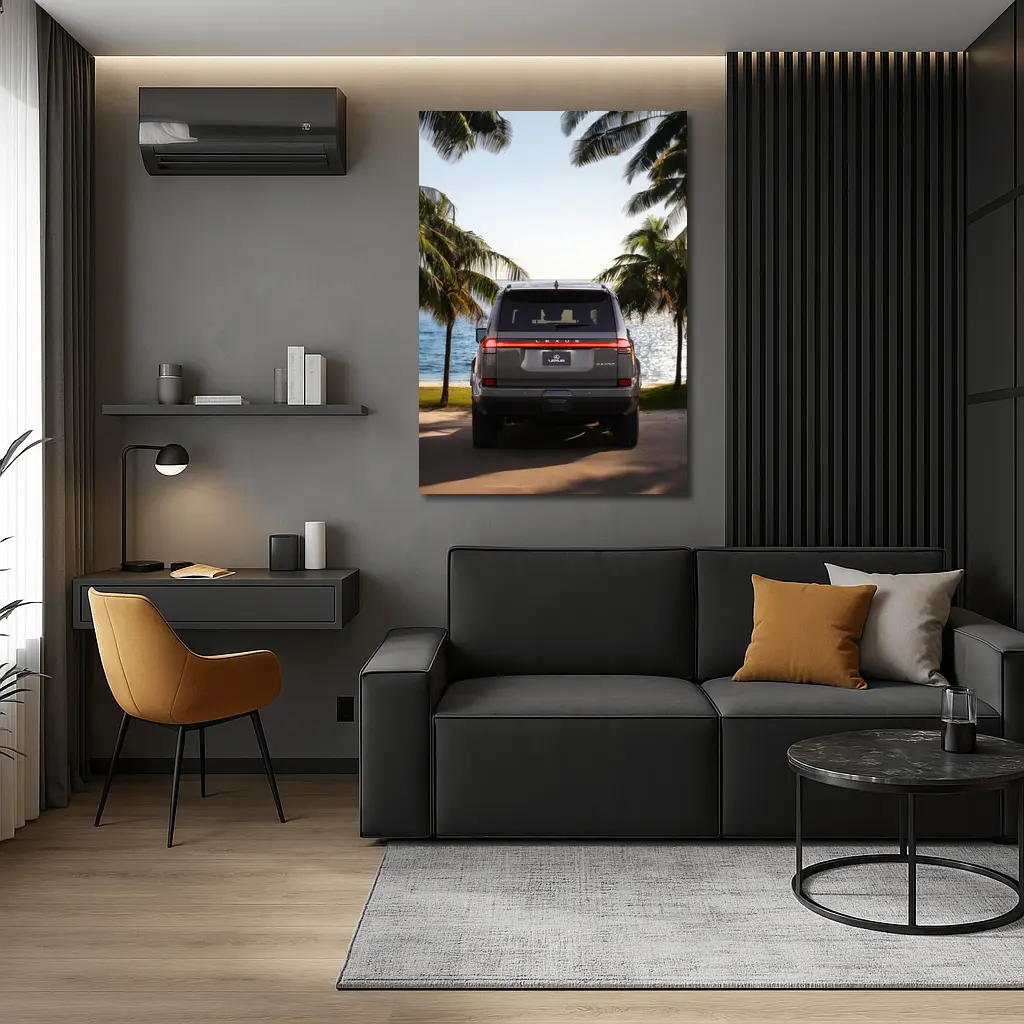 Lexus GX Rear View Tropical Beach Setting – Wall Art