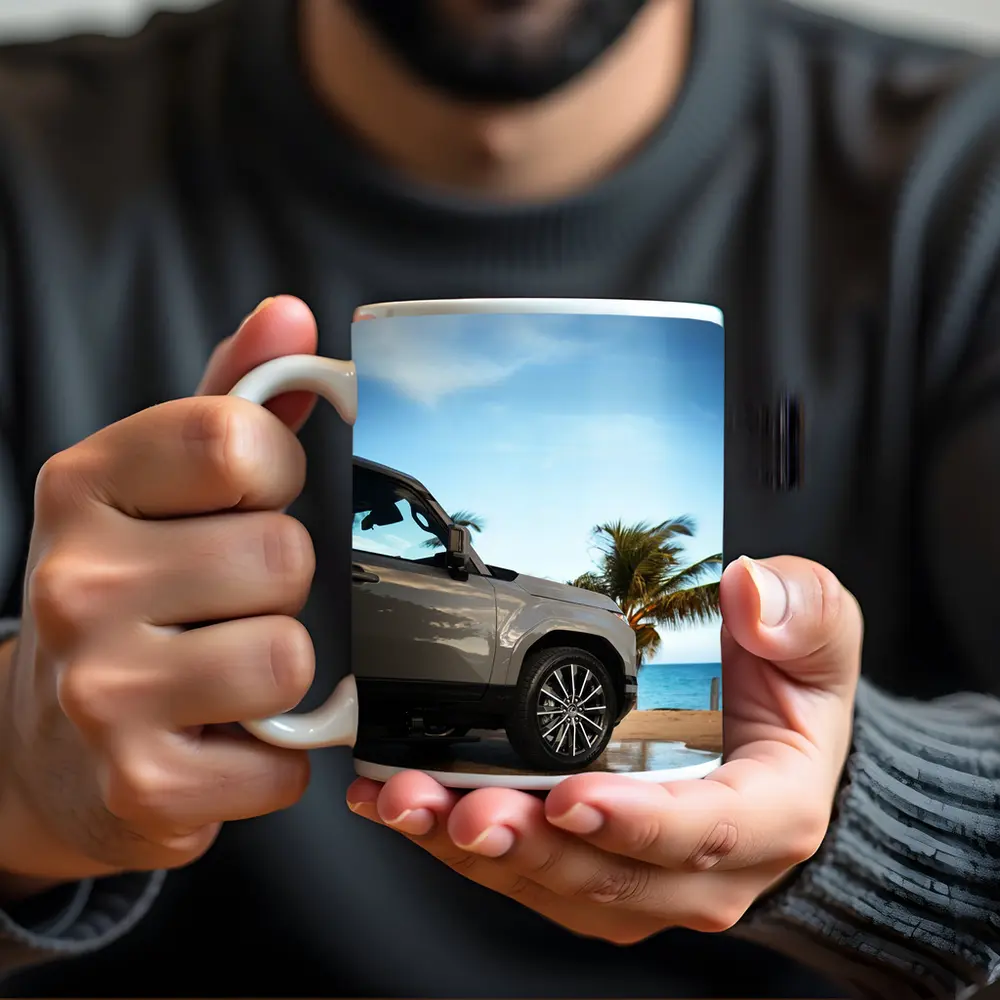Lexus GX SUV Parked at Tropical Beach – Mugs