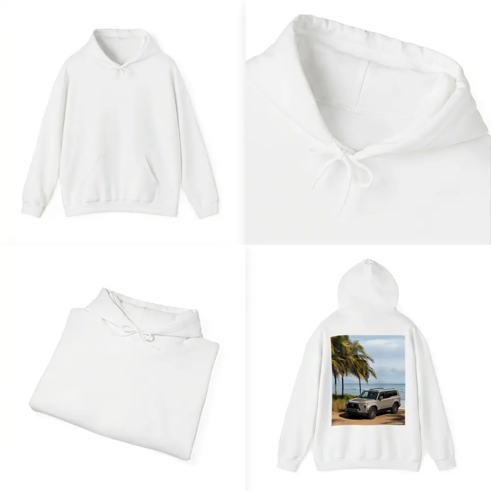Lexus GX Parked on Sandy Beach Shore – Hoodies
