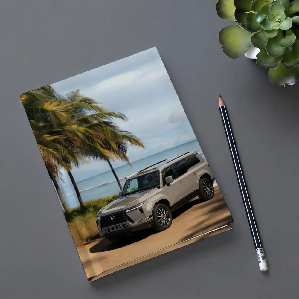 Lexus GX Parked on Sandy Beach Shore – Notebooks