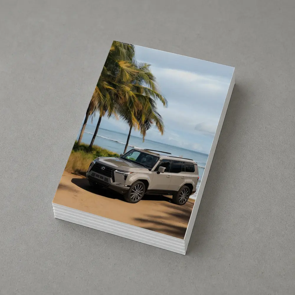Lexus GX Parked on Sandy Beach Shore – Postcards