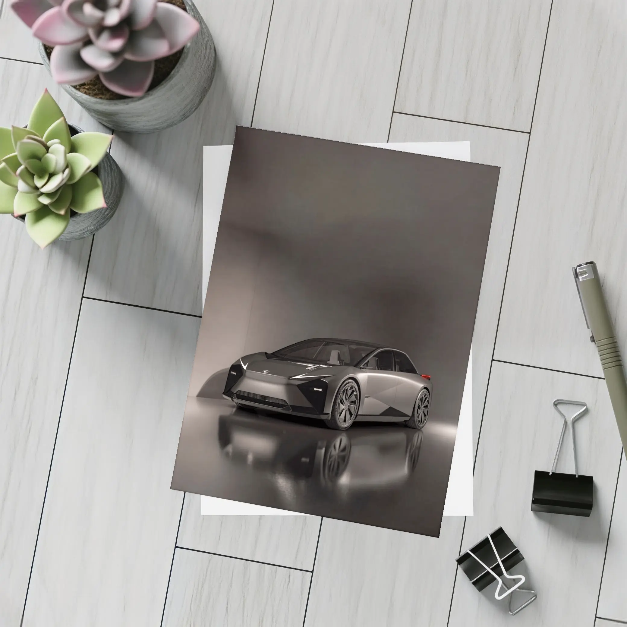 Lexus LF-ZC Concept Car Dark Studio – Postcards