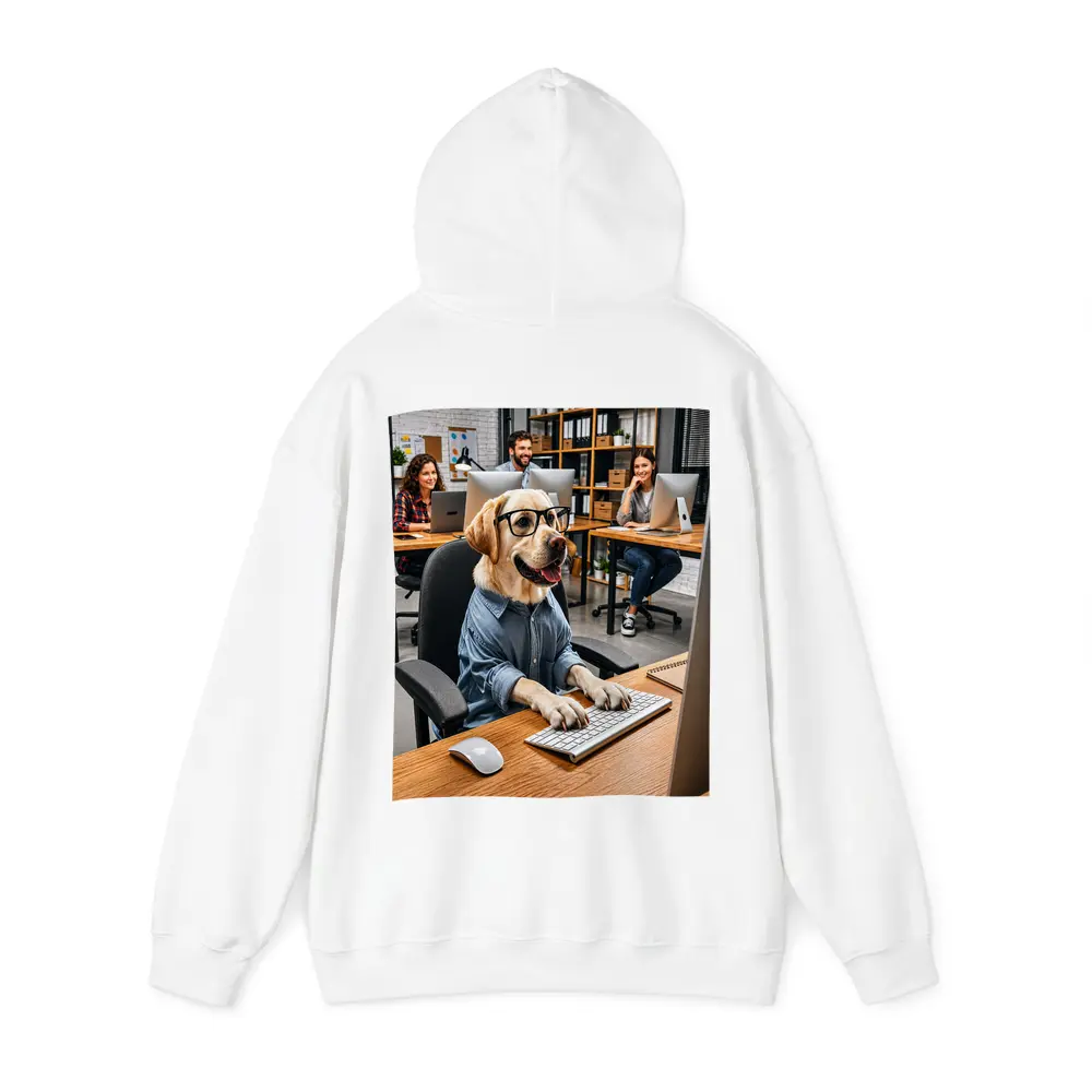Labrador Retriever In Glasses Office Worker – Hoodies