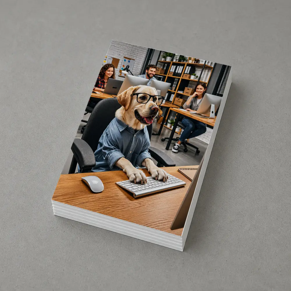 Labrador Retriever In Glasses Office Worker – Postcards