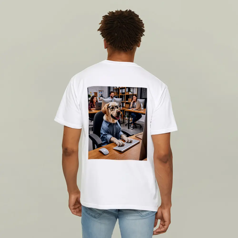 Labrador Retriever In Glasses Office Worker – T-Shirts