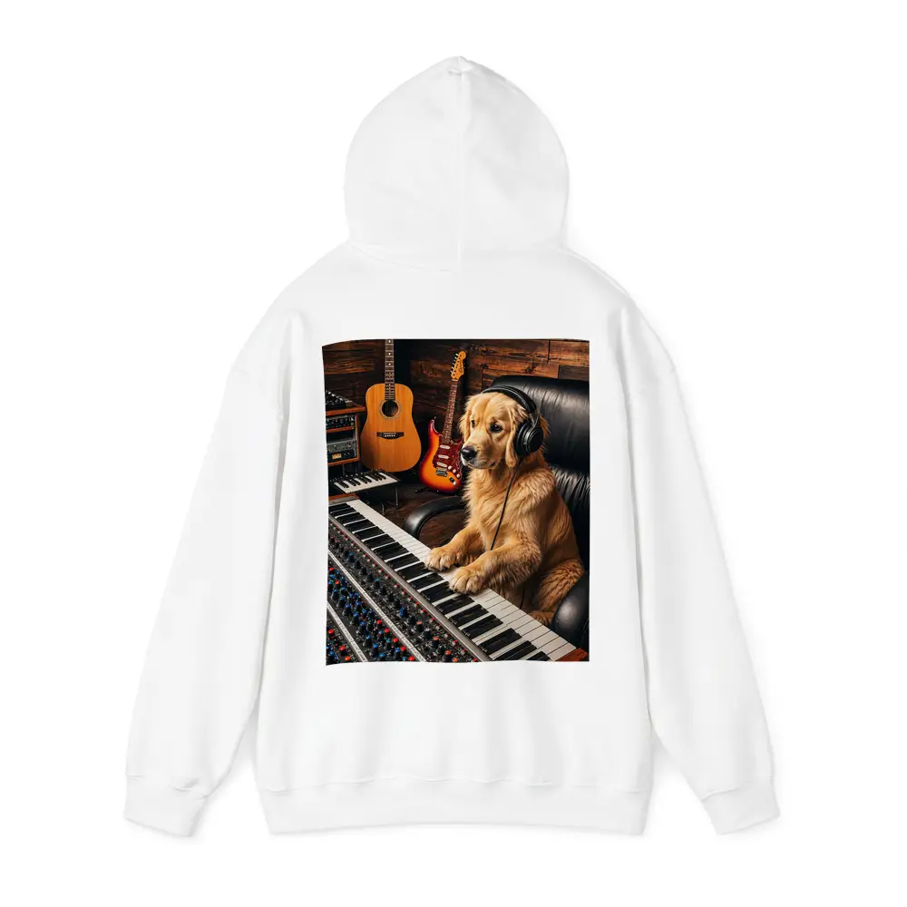 Golden Retriever Dog Music Studio Producer – Hoodies