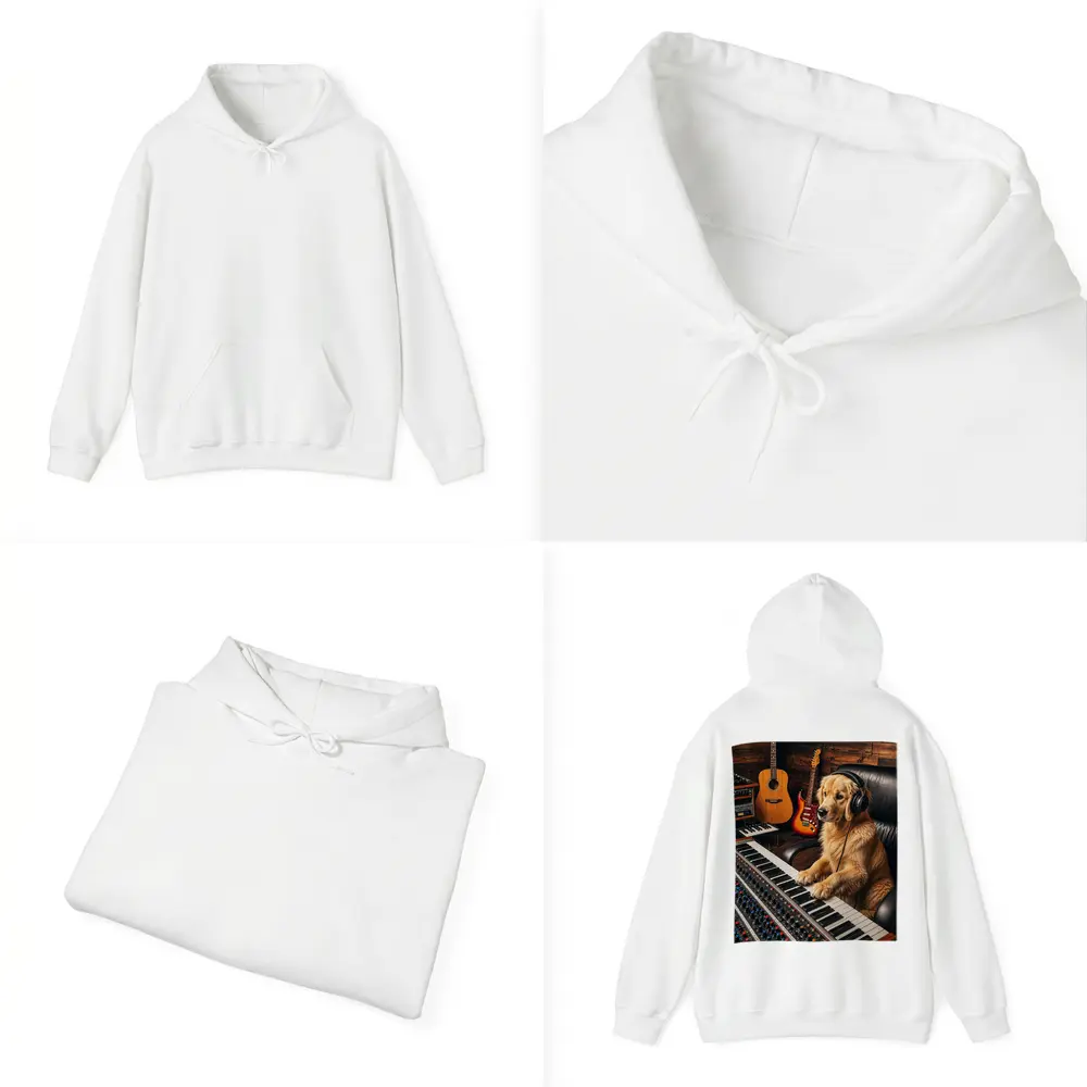 Golden Retriever Dog Music Studio Producer – Hoodies