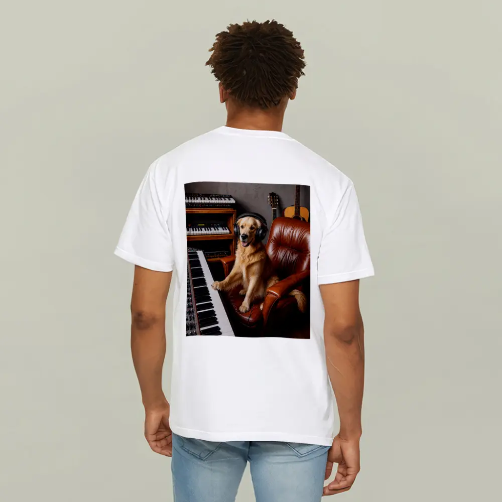 Golden Retriever Dog Music Studio Headphones – T-Shirts