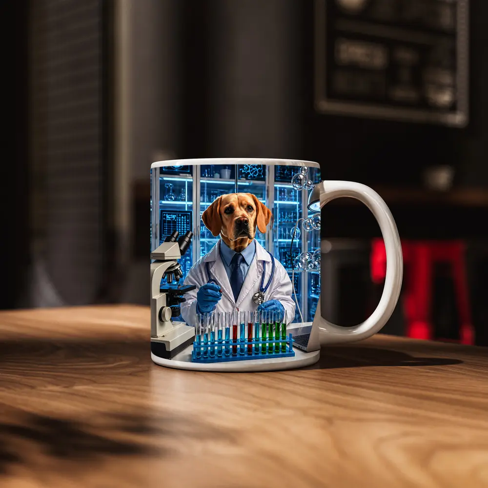 Labrador Scientist Dog Lab Coat Science – Mugs