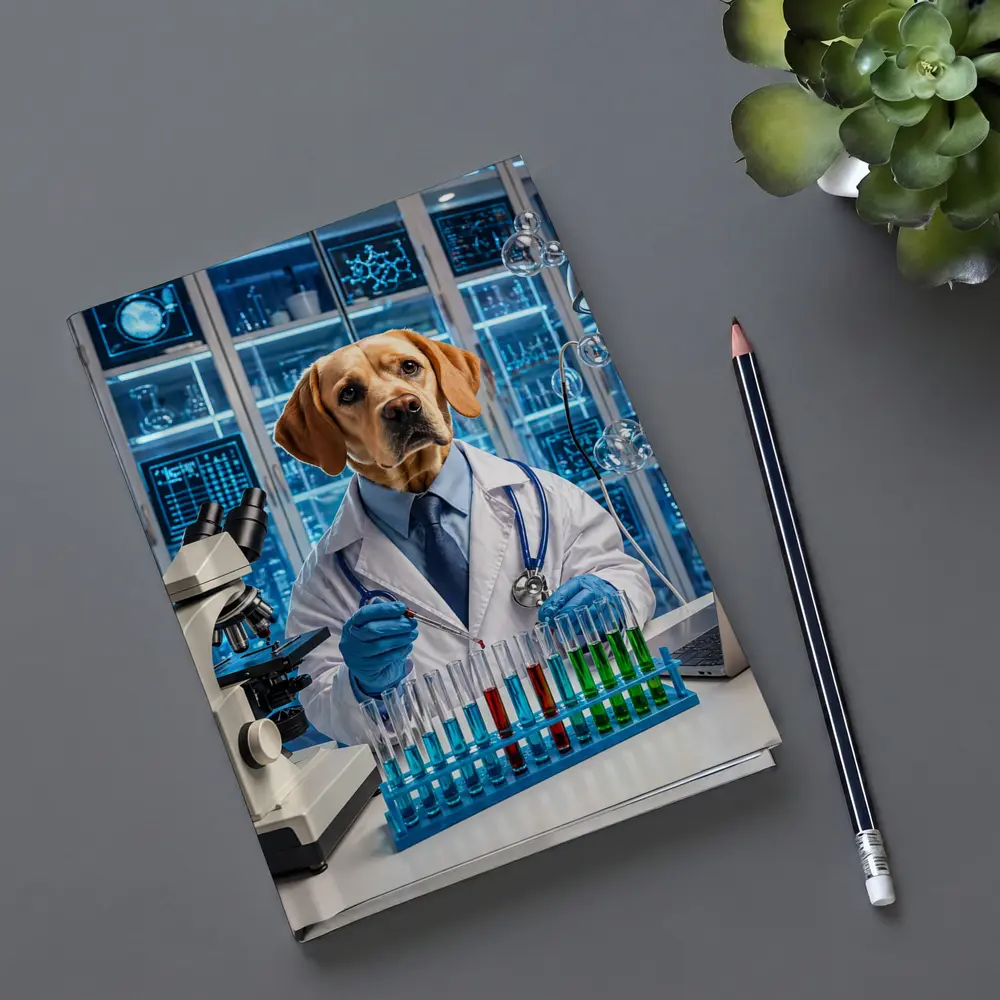 Labrador Scientist Dog Lab Coat Science – Notebooks