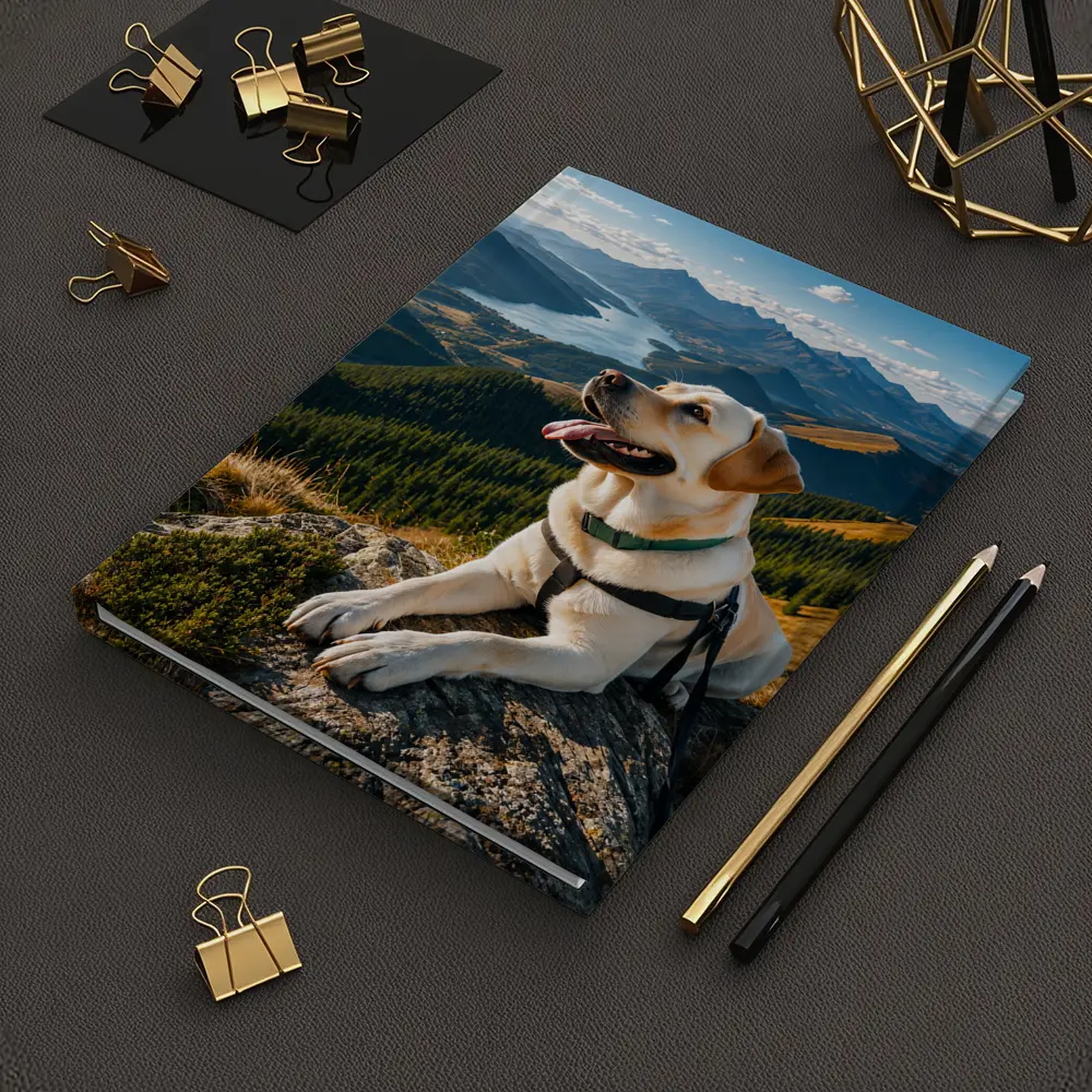 Labrador Retriever Resting on Mountain Summit – Notebooks