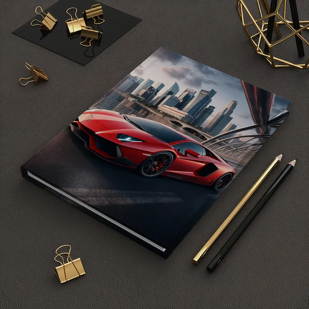 Lamborghini Aventador Red City Bridge Drive – Notebooks