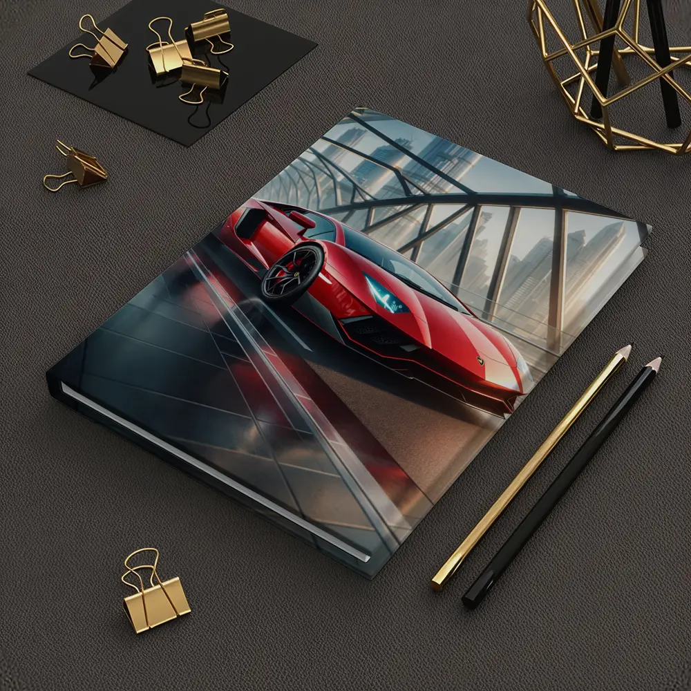 Lamborghini Aventador Red Supercar Dubai Skyline – Notebooks