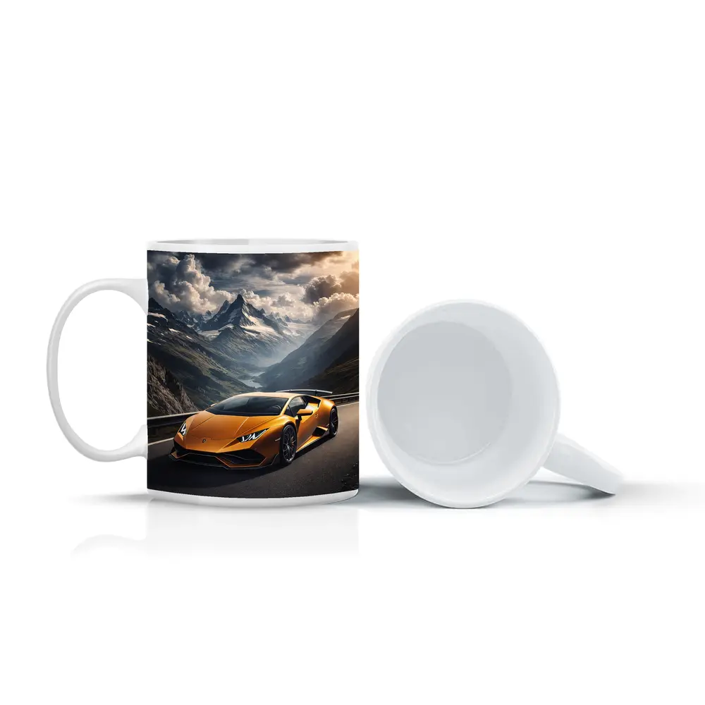 Lamborghini Huracan Orange Mountain Road Drive – Mugs