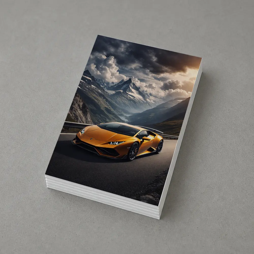 Lamborghini Huracan Orange Mountain Road Drive – Postcards