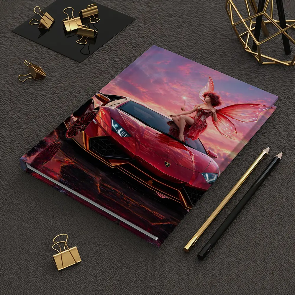 Red Lamborghini Huracan Fairy Fantasy Art – Notebooks