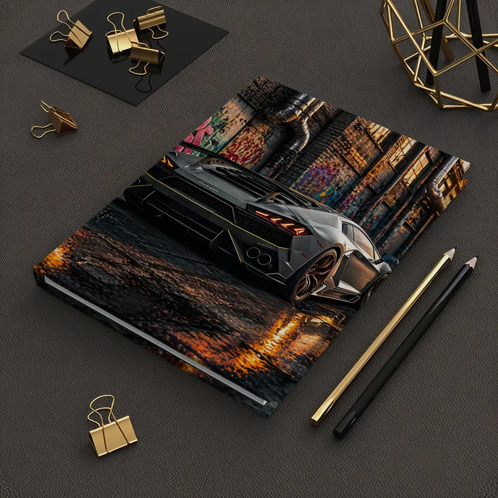 Lamborghini Huracan Gray Urban Graffiti Alley – Notebooks
