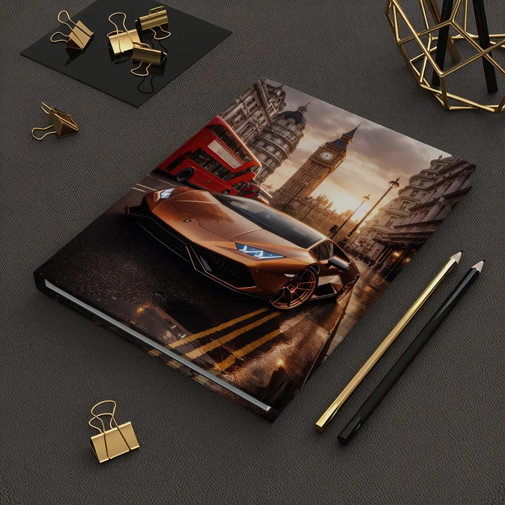 Lamborghini Huracan London Big Ben Street – Notebooks