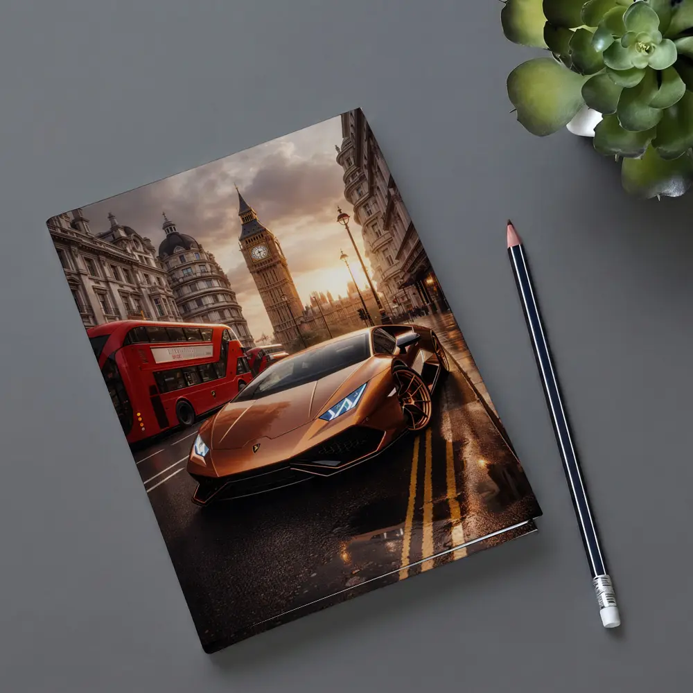 Lamborghini Huracan London Big Ben Street – Notebooks