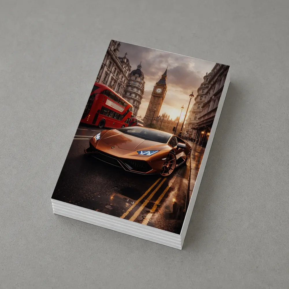 Lamborghini Huracan London Big Ben Street – Postcards