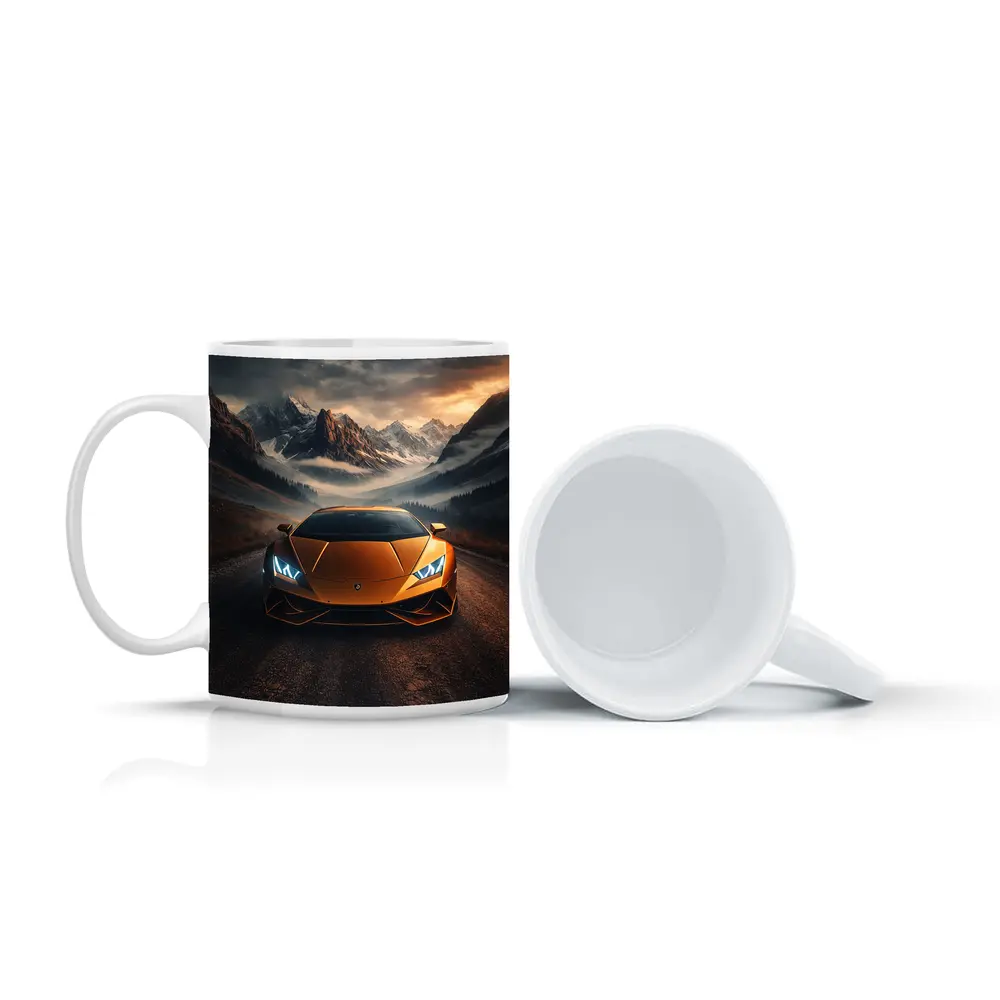 Lamborghini Huracan Orange Mountain Road Drive – Mugs