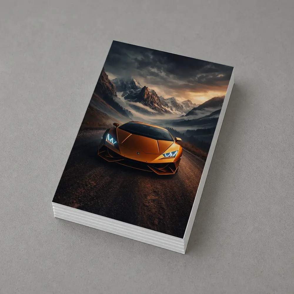 Lamborghini Huracan Orange Mountain Road Drive – Postcards