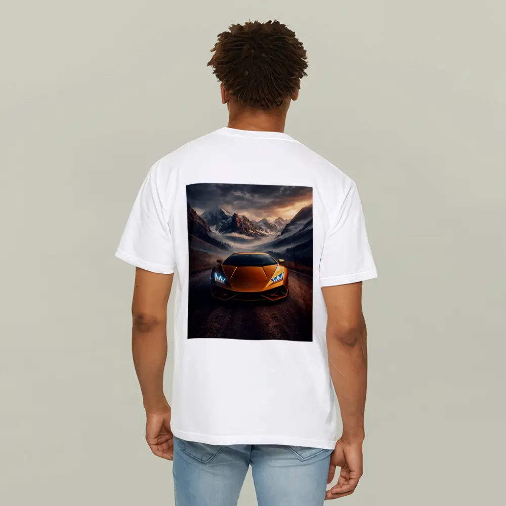 Lamborghini Huracan Orange Mountain Road Drive – T-Shirts