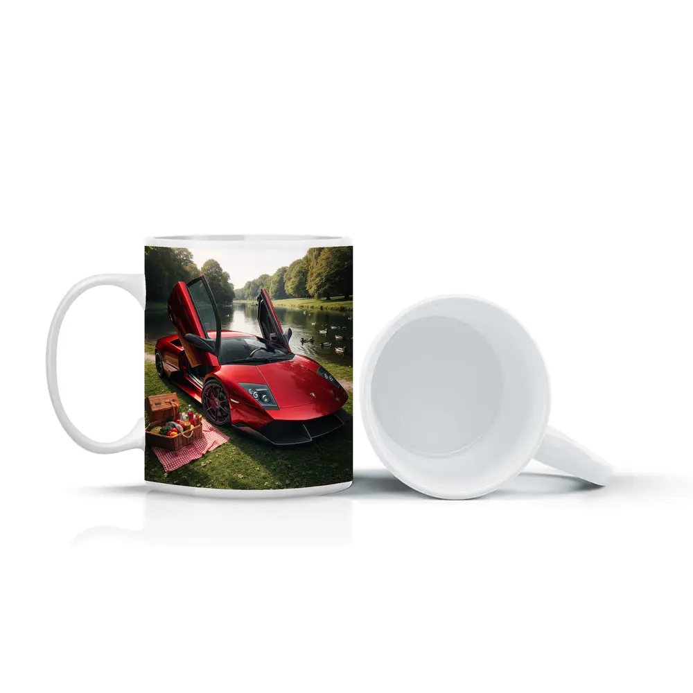 Lamborghini Murcielago Red Scissor Doors Park – Mugs
