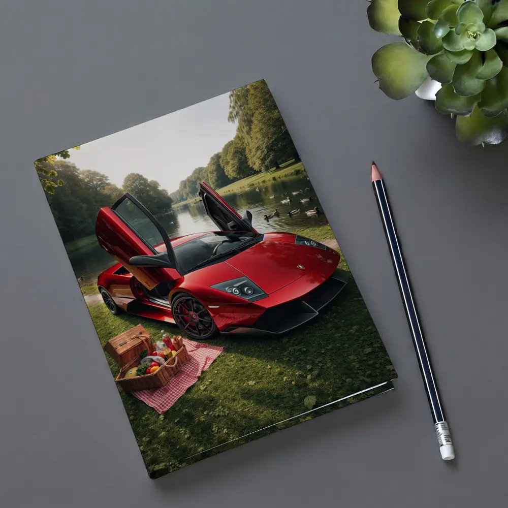 Lamborghini Murcielago Red Scissor Doors Park – Notebooks