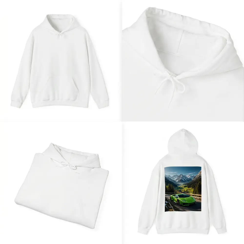 Lamborghini Huracan Green Alpine Mountain Road – Hoodies