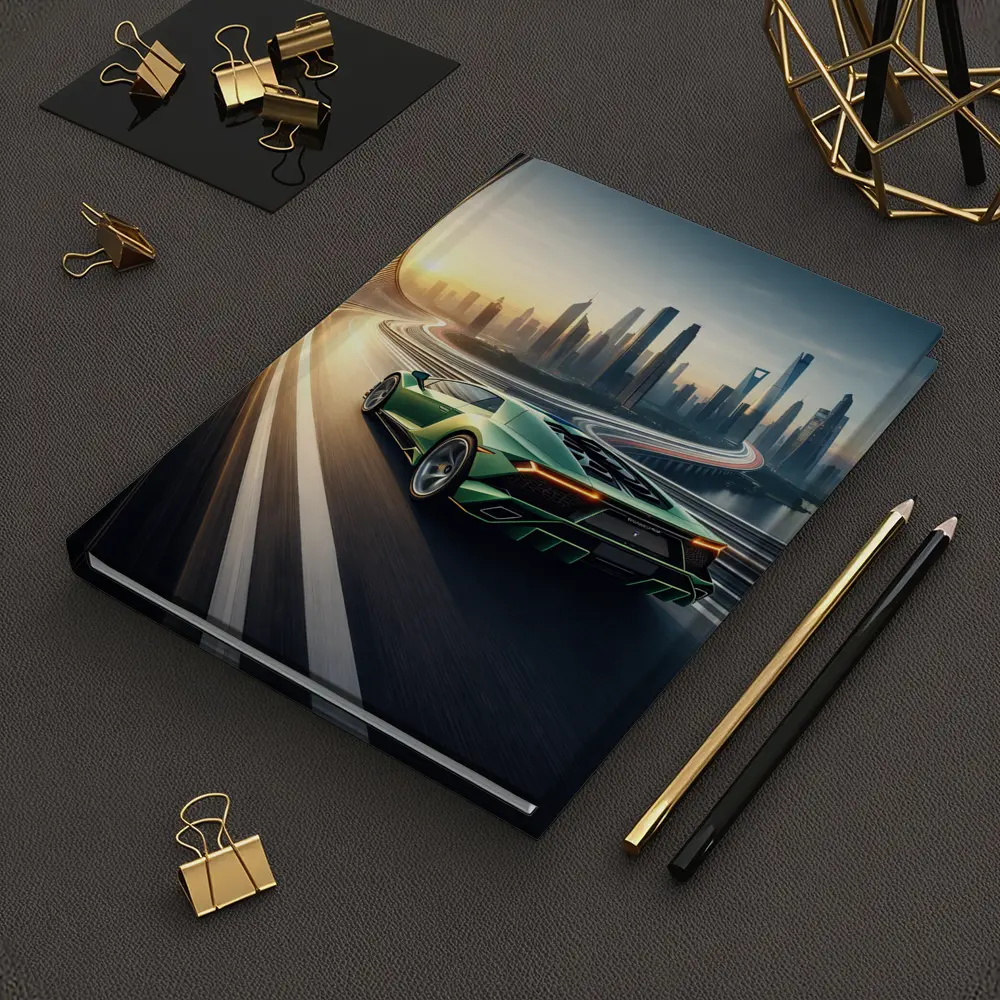 Lamborghini Sian Green City Skyline Drive – Notebooks