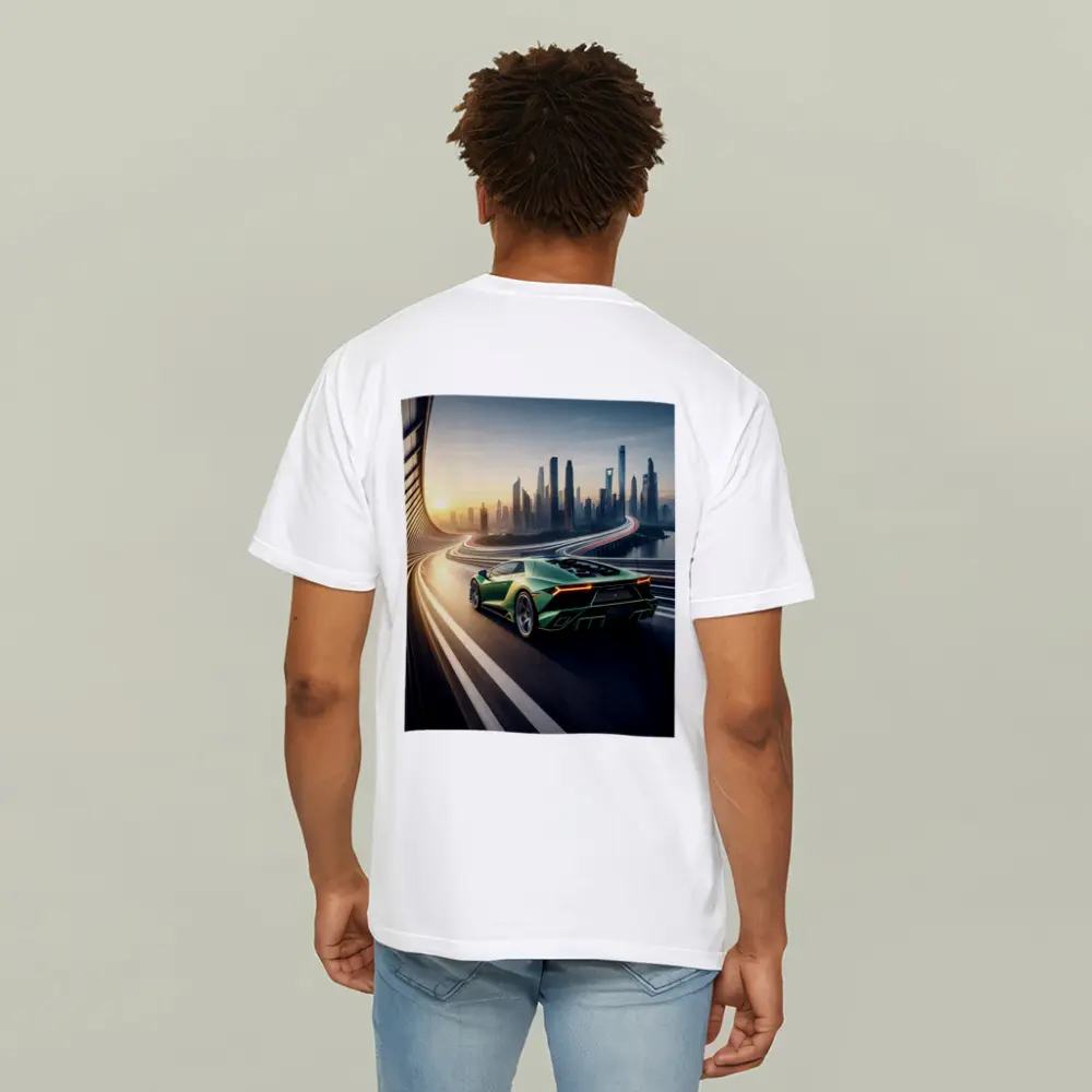 Lamborghini Sian Green City Skyline Drive – T-Shirts