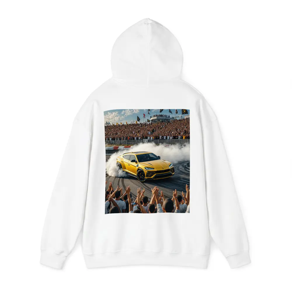 Lamborghini Urus Drifting Yellow at Racing Event – Hoodies